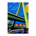 Severinsbrücke Köln Poster | 40×60 cm - white