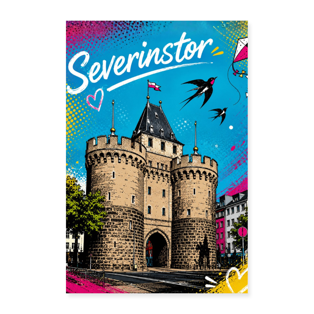 Severinstor Köln Poster | 40×60 cm - white
