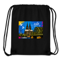Kölle Pop-Art Turnbeutel | Dom & Hohenzollernbrücke | Köln Streetart Bag - Schwarz