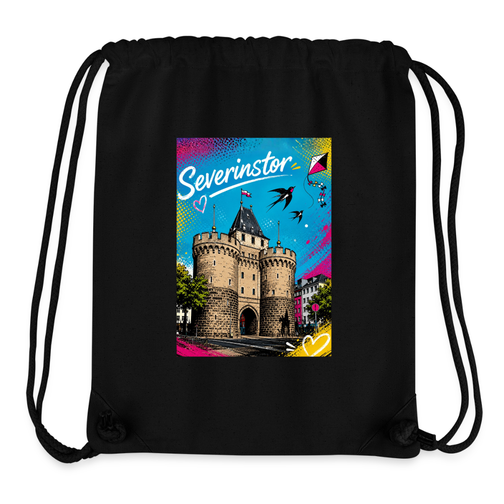 Severinstor Köln Turnbeutel - Schwarz